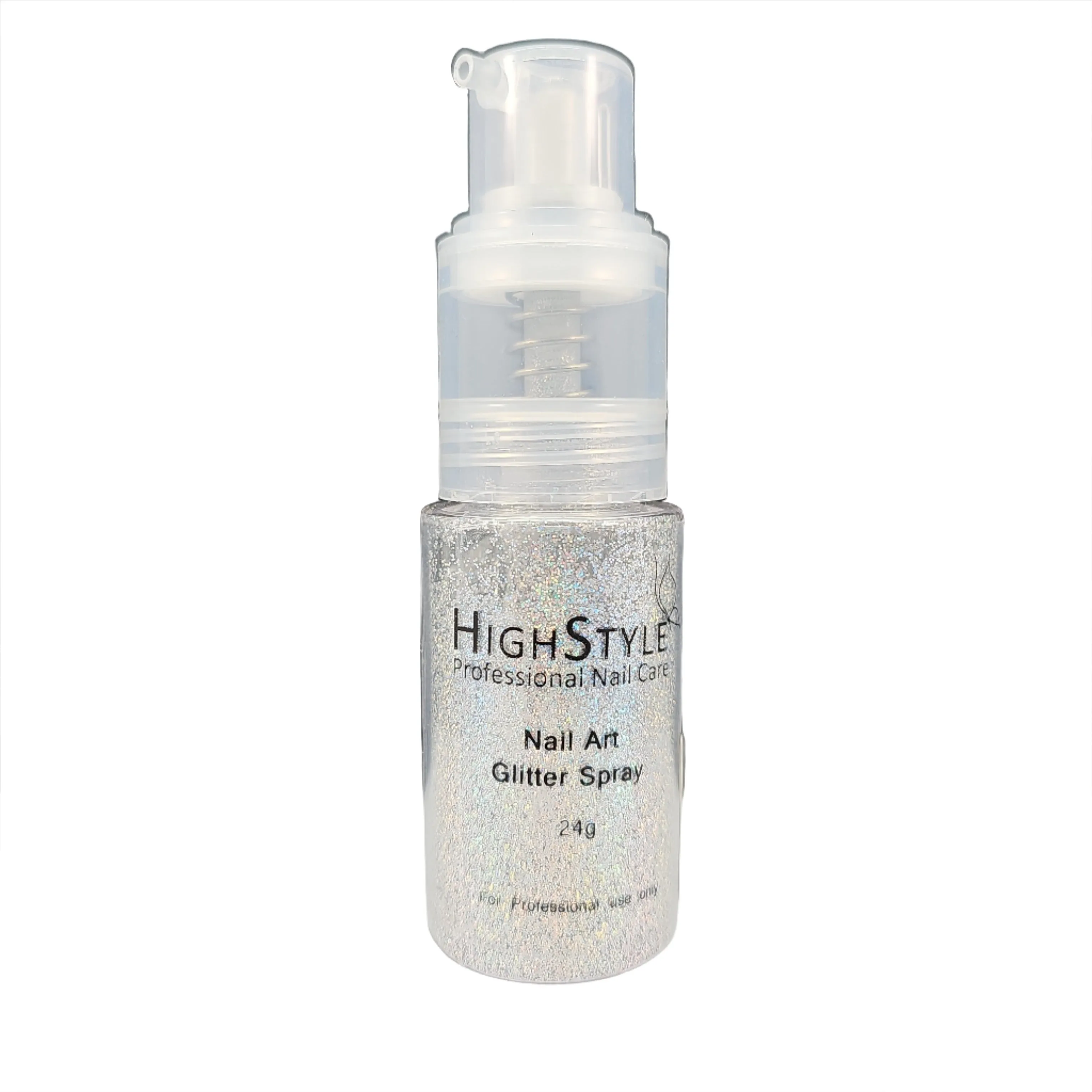High Style Nail Art Glitter Spray Hologram Silver coarse 24g