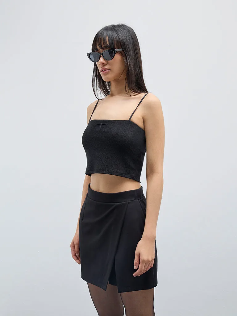 Nuon Black Shimmer Detailed Top